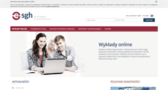 Desktop Screenshot of e-sgh.pl
