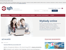 Tablet Screenshot of e-sgh.pl